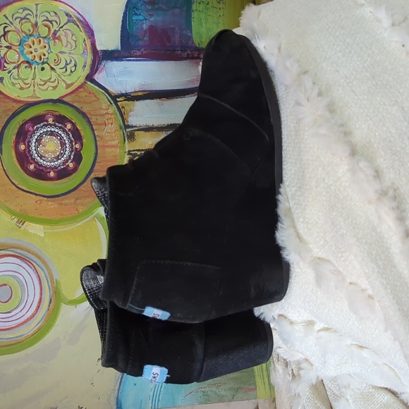 Toms Desert Wedge Black Women's SZ 8.5 - Picture 3 of 10